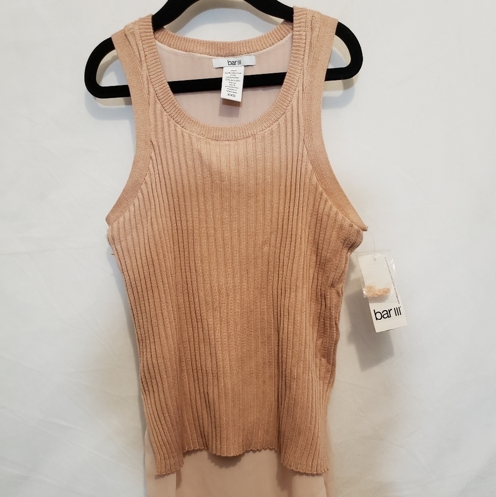 (Bonus Jewelry included ‼️) Bar lll Double layer tank top Xxs